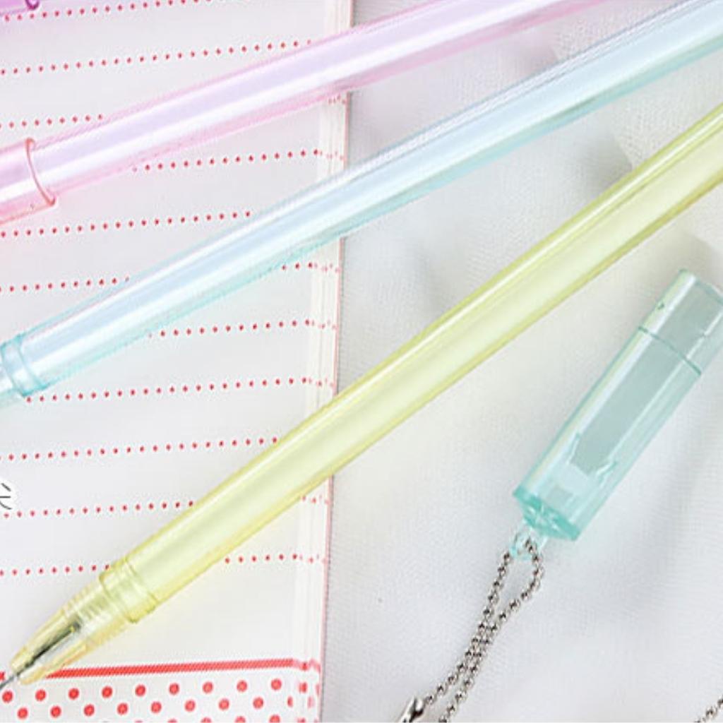 Bút Nước Mực Gel Cute EDUSKU Mặt Dây Chuyền Quả Cầu Pha Lê Điều Ước Dễ Thương