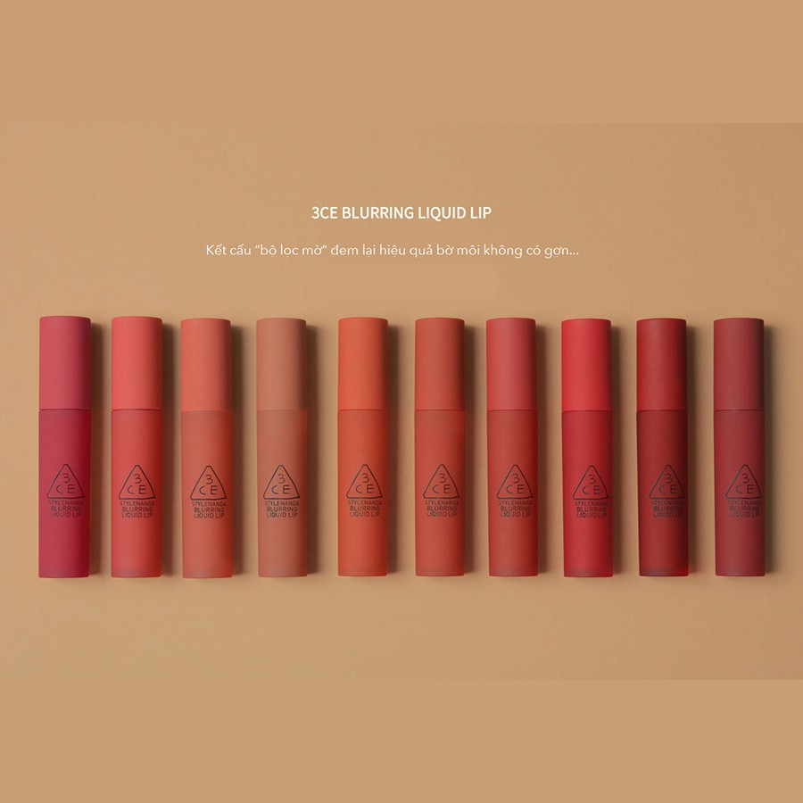 Son kem lì 3CE mềm mịn lâu trôi Blurring Liquid Lip 3CE007 | BigBuy360 - bigbuy360.vn