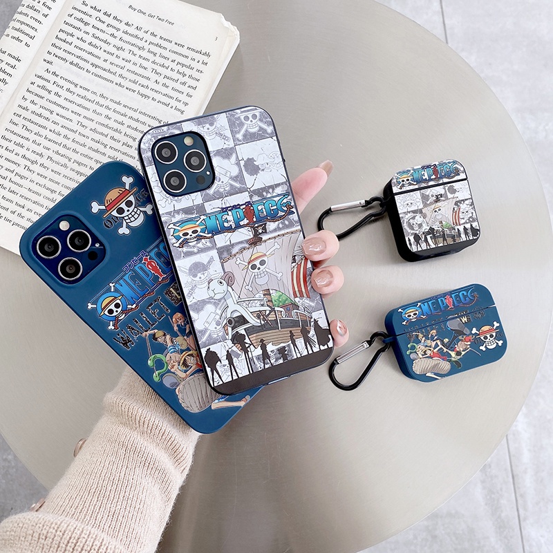 Vỏ Bảo Vệ Hộp Sạc Tai Nghe bluetooth airpods 1 / 2 / 3nd pro2 Bằng tpu Họa Tiết Hoạt Hình one piece Độc Đáo Thời Trang