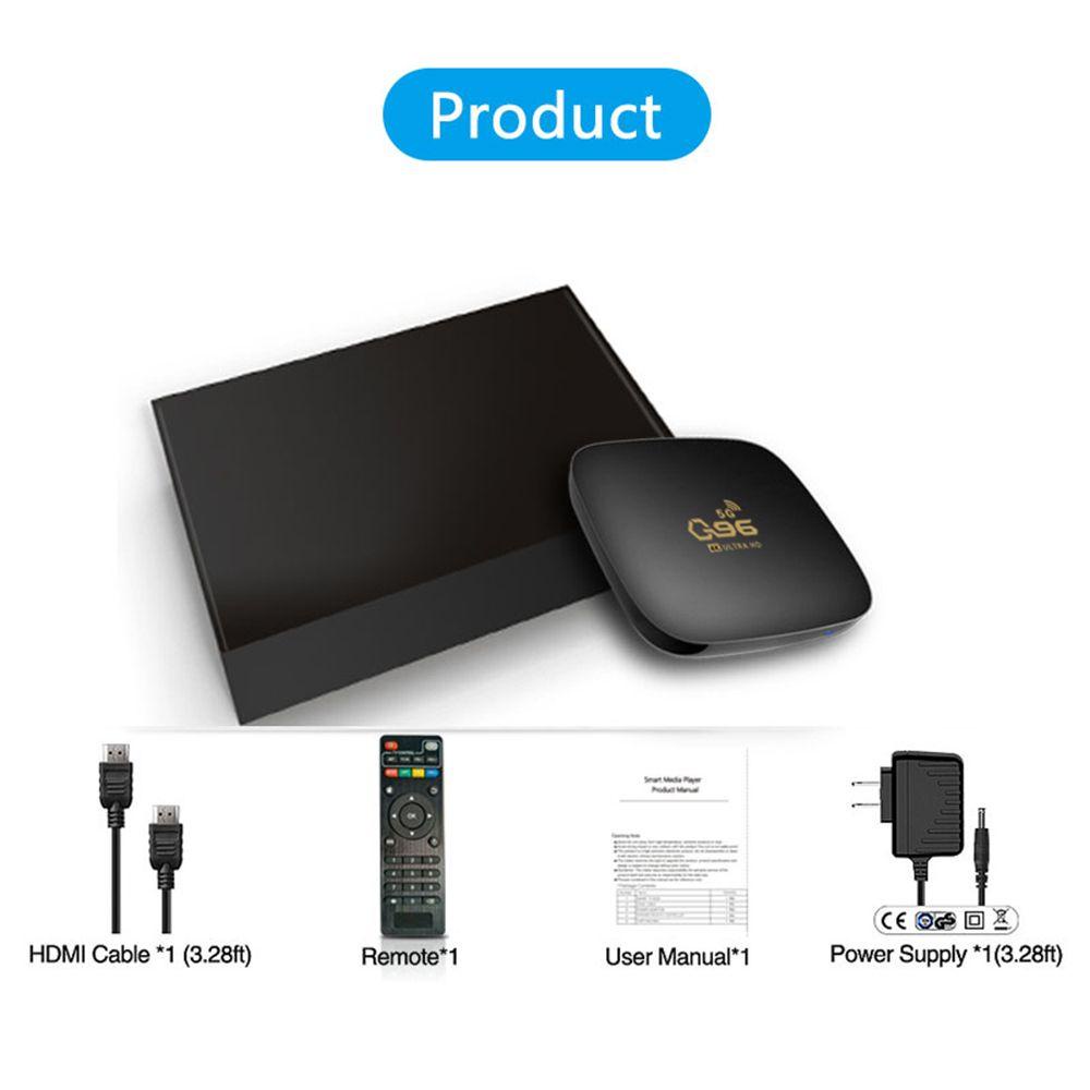 Bộ TV Box Q96 5G 2021 8GB+128GB 2.4/5G WIFI Bluetooth 4K Android 10.1 Và Phụ Kiện
