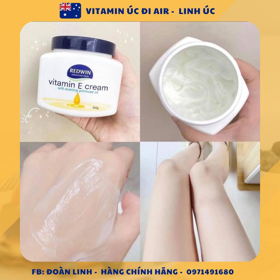 Kem dưỡng Redwin Vitamin E Cream  Úc chính hãng, Hàng chuẩn Úc đi air,Kem dưỡng da Vitamin e redwin úc vitamine Cream