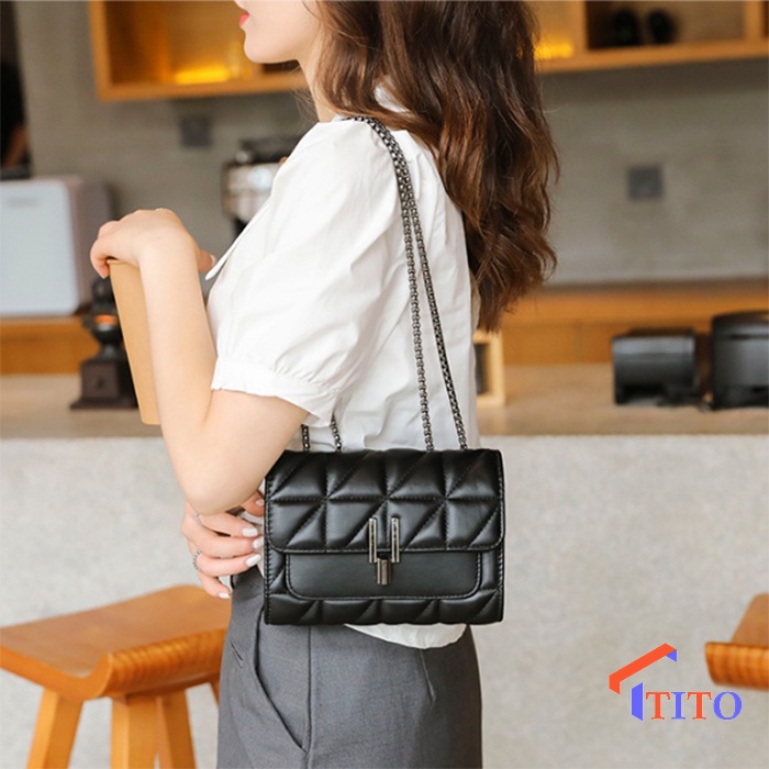 Túi xách nữ dây xích cao cấp, Túi đeo chéo khóa chữ y siêu đẹp phù hợp đi chơi công sở đi học - Tito shop