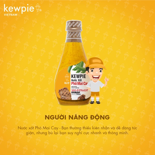 Nước sốt phô mai Kewpie cay 210ML Chính Hãng