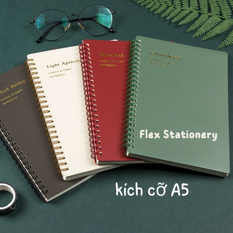 [HÀNG XỊN] SỔ NOTEBOOK A5, B5, A6 SỔ GHI CHÚ PHONG CÁCH ĐƠN GIẢN, SỔ TAY KẺ NGANG, CHẤM BI, Ô VUÔNG SANG TRỌNG