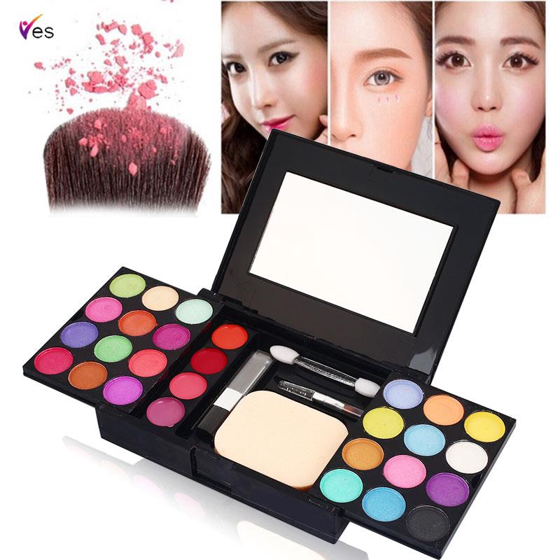 Palette Eye Shadow Cosmetics Set Dressing Case Brush 33color Makeup Boxes Health