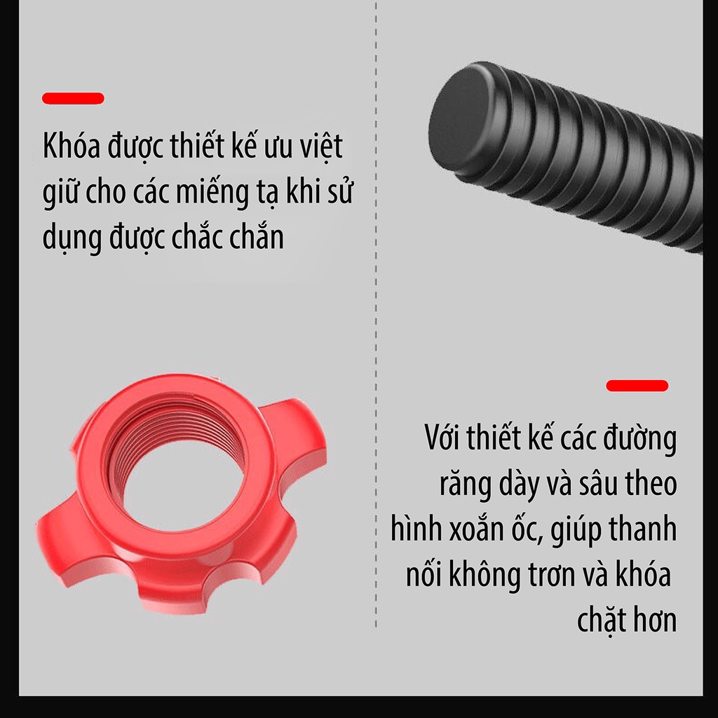 Bộ tạ miếng PVC 30KG BG nhựa đen cao cấp đa năng thiết kế mẫu mới 2022, kích thước dễ dàng điều chỉnh