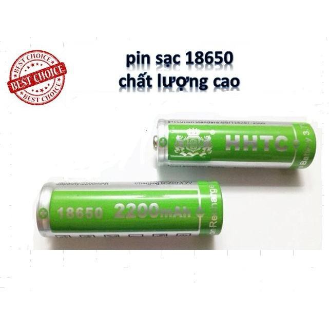 Pin sạc Lithium 18650 HHTC 3.7V 2200mAh dùng cho loa, quạt (Tốt)