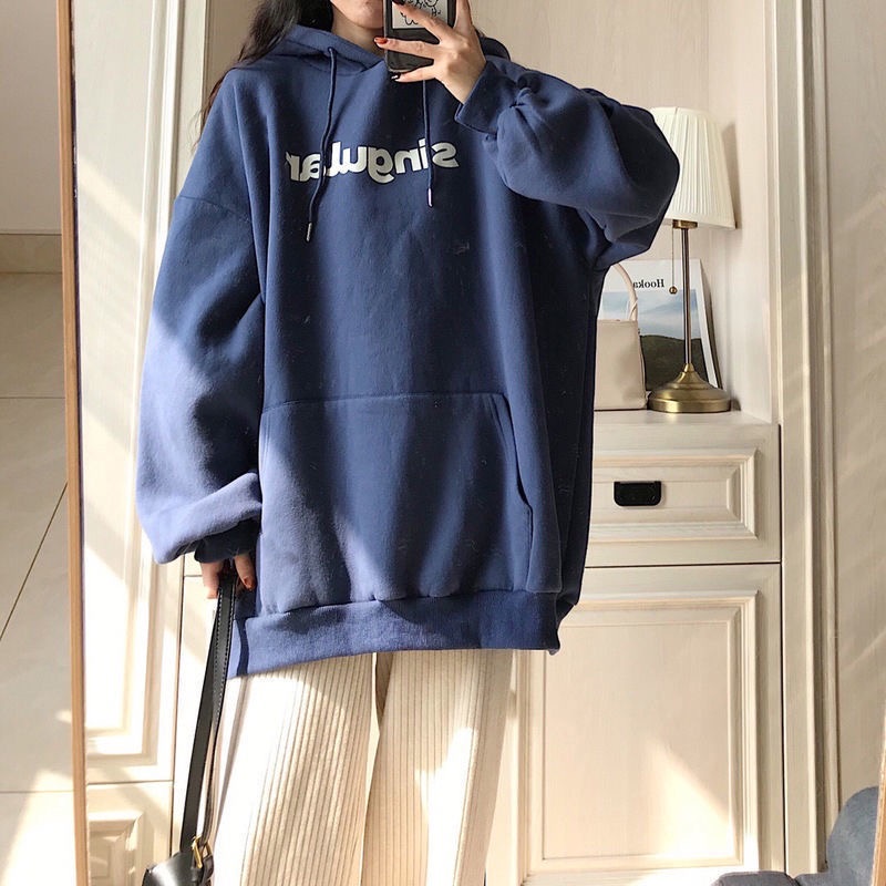 NRVP Áo Hoodie Dáng Rộng Thời Trang Hàn Quốc 2022 Dành Cho Nữ