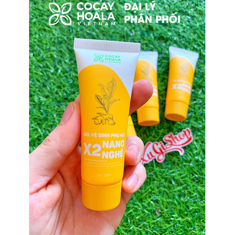 Dung dịch vệ sinh Gel X2 Nano nghệ mini Cocayhoala - Giúp cô bé khỏe mạnh, hồng hào se khít - 10g