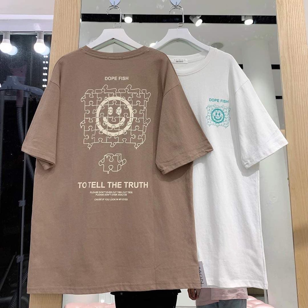 Áo Thun Hình Xếp Áo Thun Tay Lỡ Form Rộng Unisex 38-65kg Nam Nữ