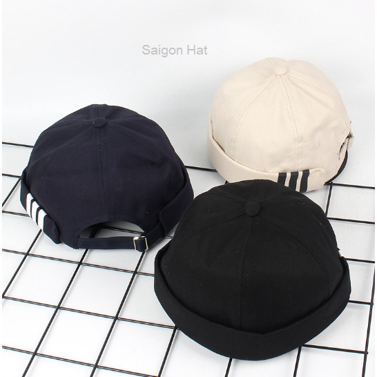 Mũ nồi tròn miki hat nam nữ  không vành sọc phong cách Hàn Quốc SAIGON HAT