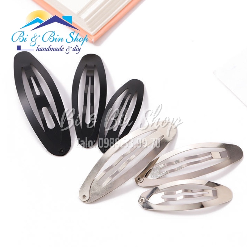 Gói 10-20 Cái Kẹp Bẻ Hình Oval Làm Kẹp Tóc Phụ Kiện Tóc
