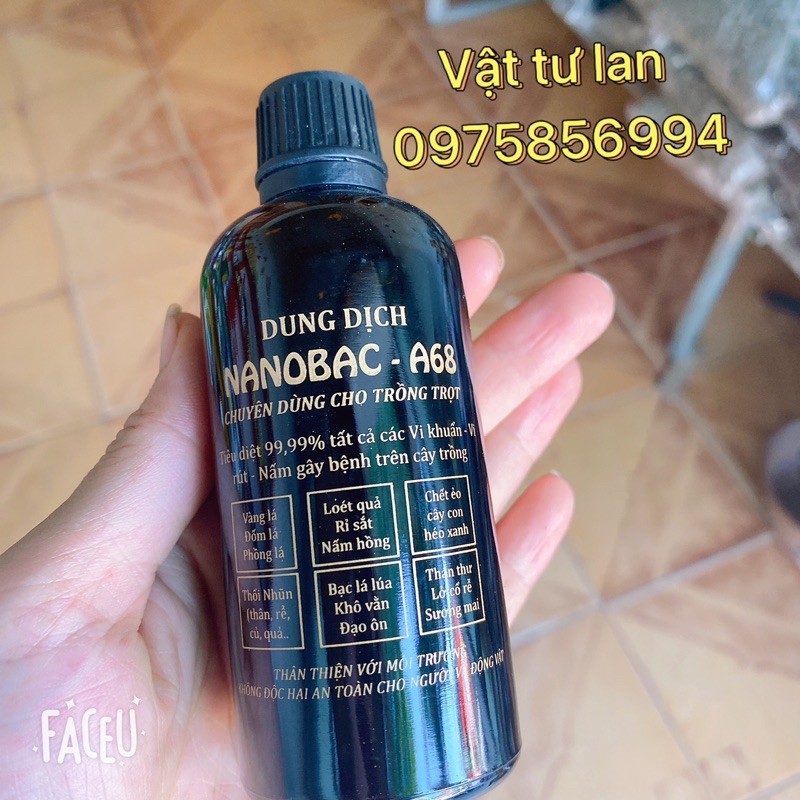 Dung dịch Nano Bạc - A68 Nano Ag (100 ml) - Diệt nấm trên cây trồng 🍄