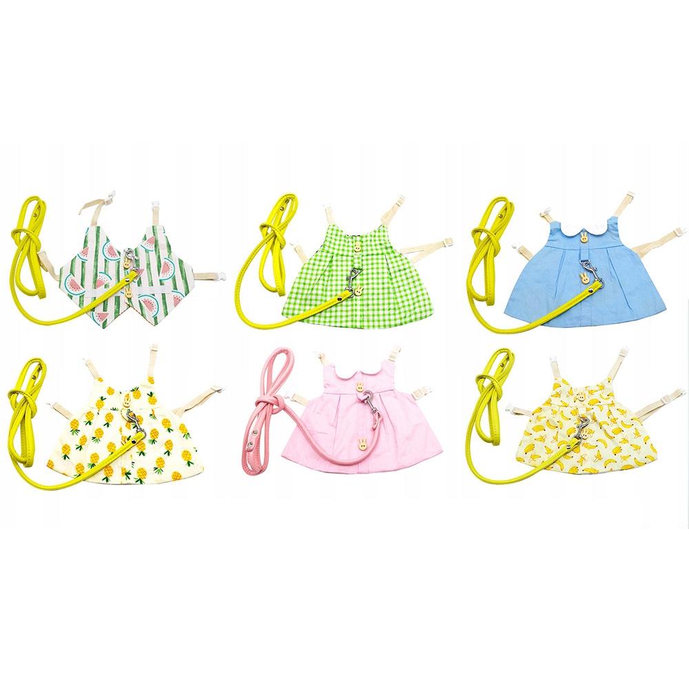 Bộ Đầm Sát Nách In Hình Thỏ Nhỏ Dễ Thương Cho Bé Gái