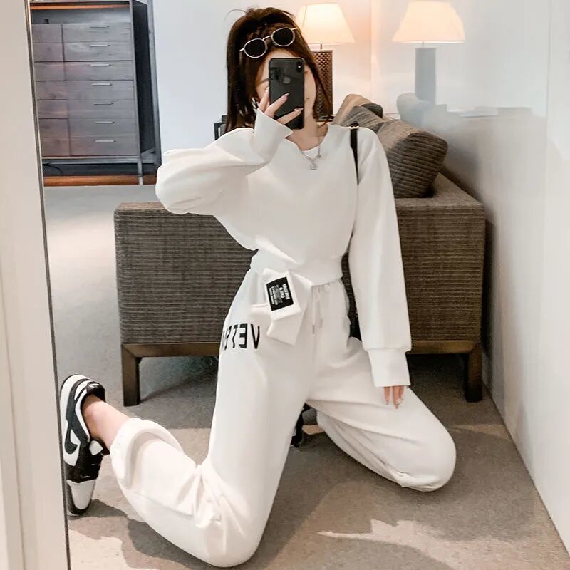 Bộ Đồ Thể Thao Dáng Rộng Phong Cách Phương Tây Thời Trang Xuân Thu Cho Nữ