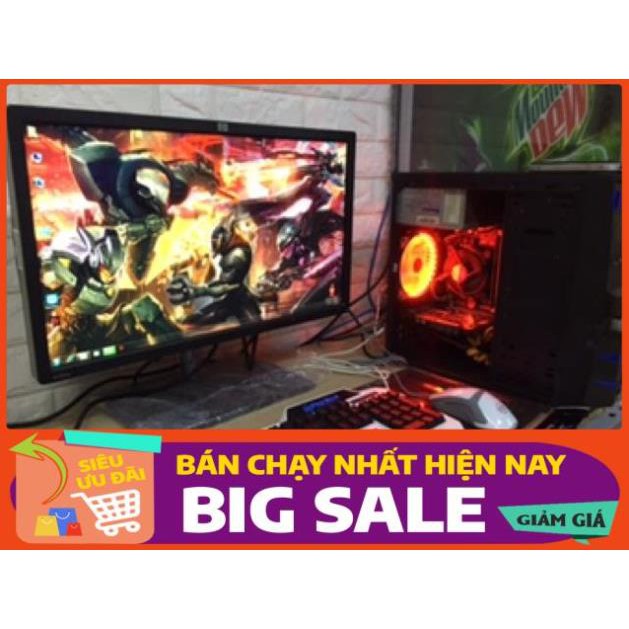 HÀNG CHÍNH HÃNG -  Bộ máy tính PC game led màn 22inh mới