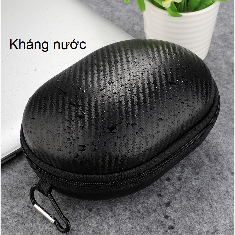 Hộp túi vân carbon kháng nước chống sốc đựng tai nghe tai chụp tai Beats CT-B