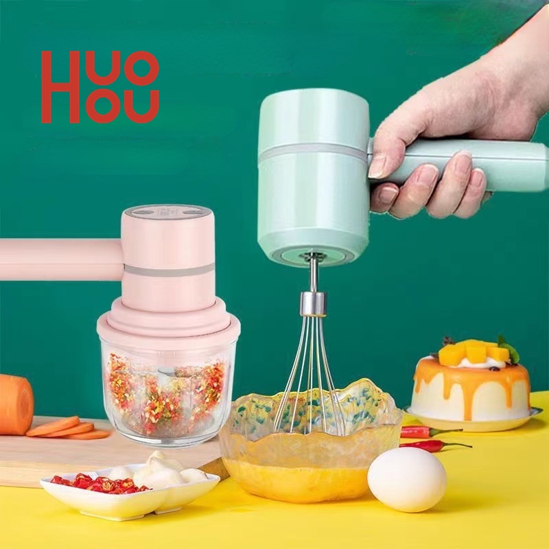 Máy Đánh Trứng Mini Không Dây Hai Trong Một Tiện Dụng