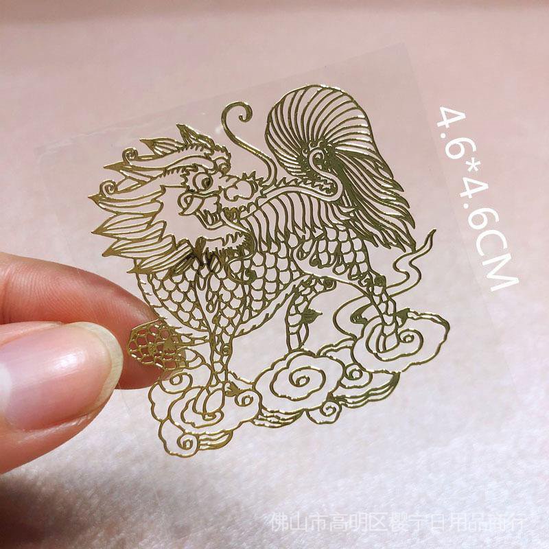 Miếng Dán Trang Trí Điện Thoại Bằng Kim Loại Hình Mickey / Quan Âm / Ngựa Một Sừng Kiểu Trung Hoa Dễ Thương