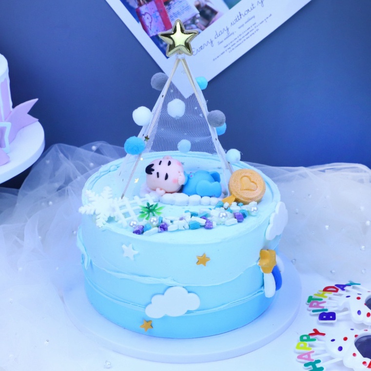 thẻ cắm trang trí bánh sinh nhật [FREESHIP❤️] khung cắm Lều vải