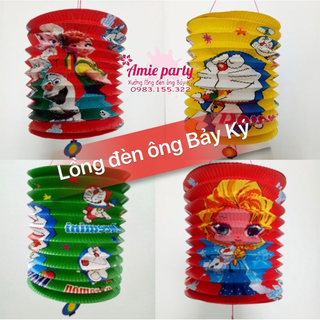 650 Lồng đèn trung thu hình trụ TRÒN size TRUNG kèm nến - Xưởng lồng đèn trung thu các loại