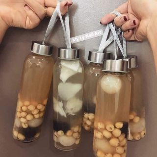 Combo 12 bình thủy tinh 500ml đựng nước, nước detox, nước trái cây, trà thảo mộc...