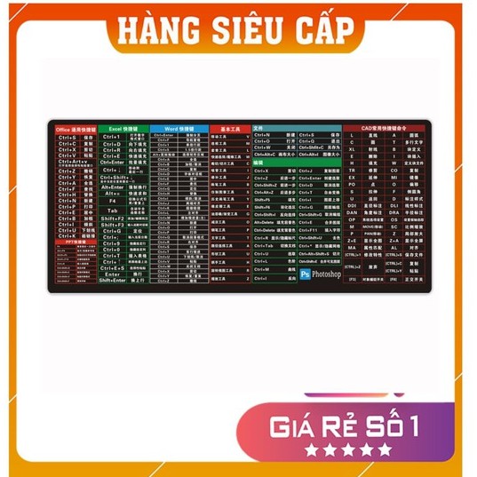 Lót chuột phím tắt văn phòng cỡ lớn 90x40 80x30 pad chuột anime siêu đẹp bền bảo hành 1 năm mã LC3