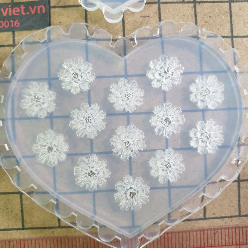 Khuôn charm hoa- cá - bướm trang trí nail, keycap