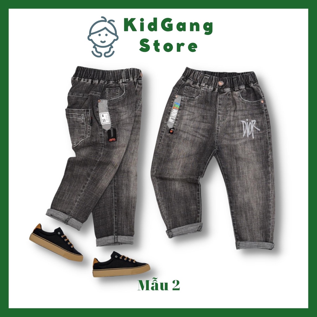 Quần jean bé trai, quần bò bé trai 17-28kg KIDGANG jean ống côn cho bé