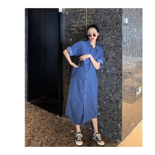 Váy bầu đầm bầu bò demin a2109