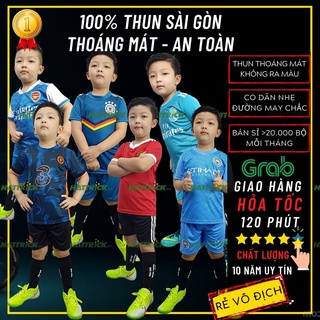 Bộ bóng đá trẻ em cho bé (11kg - 41kg) NHIỀU MẪU NHẤT, thun Sài Gòn thoáng mát, mềm mại, xưởng bán sỉ toàn quốc uy tín