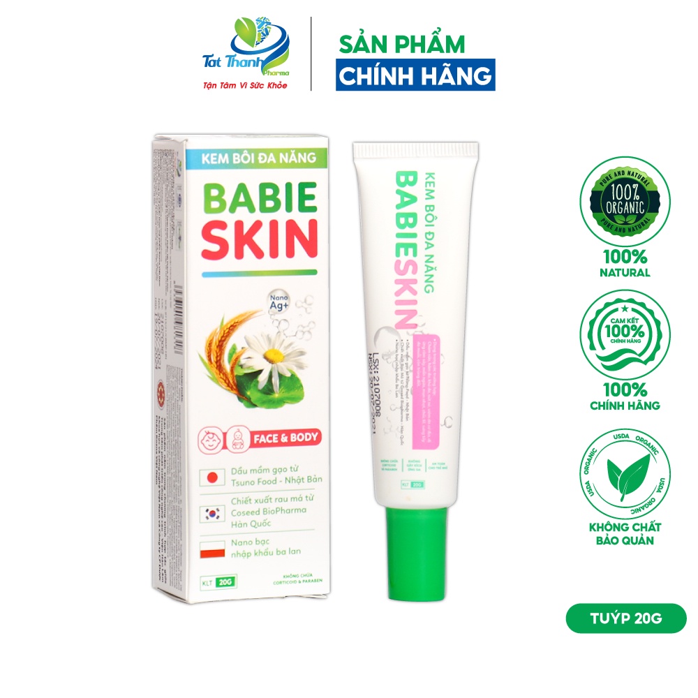 Kem bôi đa năng Babie Skin Tất Thành Pharma dưỡng ẩm làm dịu da cho bé 20g