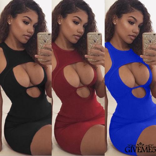 Váy ôm dáng không tay thời trang quyến rũ cho nữ