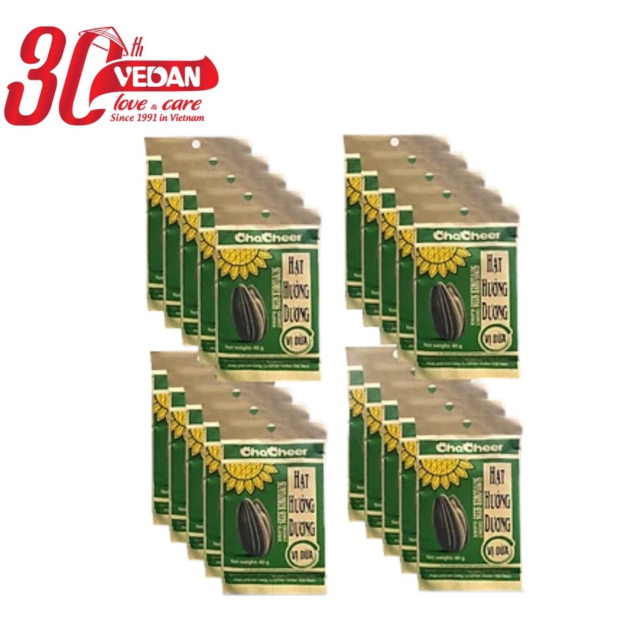 Hạt Hướng Dương Chacheer Vị Dừa 40g/gói-Lốc 20 gói