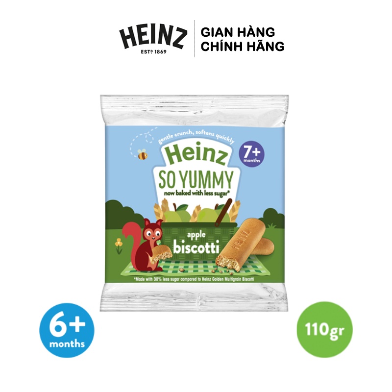 Bánh Ăn Dặm biscotti Vị Táo HEINZ 60g (Date: 30/06/2023)