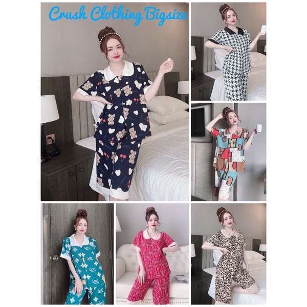 [Mẫu Đẹp] Pyjama Đồ Bộ Ngố Bigsize 55-100kg Diện cực Đẹp Chất lụa Nhật Cao Cấp