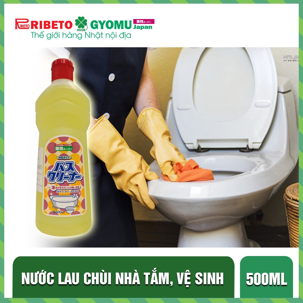 Nước lau chùi nhà tắm, vệ sinh sạch gạch men, bồn tắm, chậu men sứ - 500ml - Hàng Nội Địa Nhật Bản