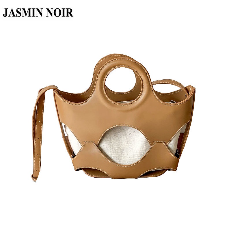 Túi Xách JASMIN NOIR Da PU Phối Lỗ Thời Trang Cho Nữ