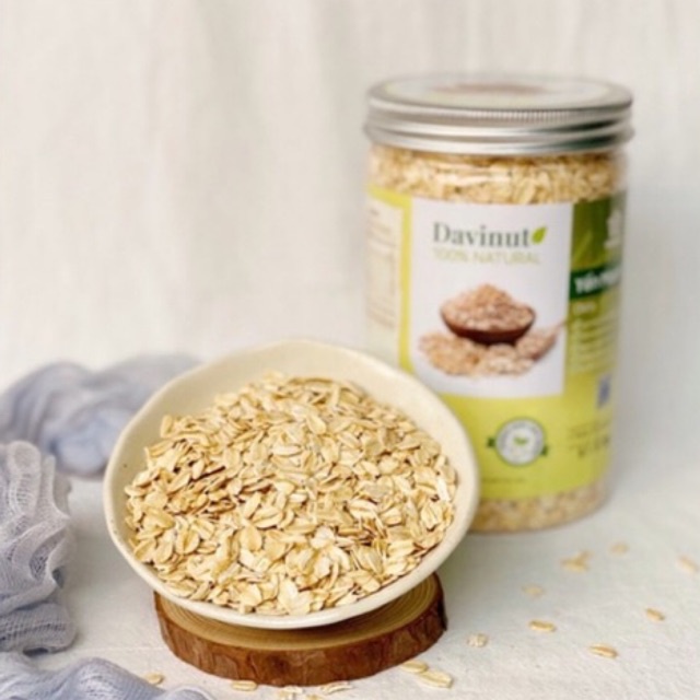 Combo mix các loại hạt ăn kiêng Davinut gồm yến mạch cán dẹt, hạt chia giảm cân, ngũ cốc mix hạt dinh dưỡng 5 loại