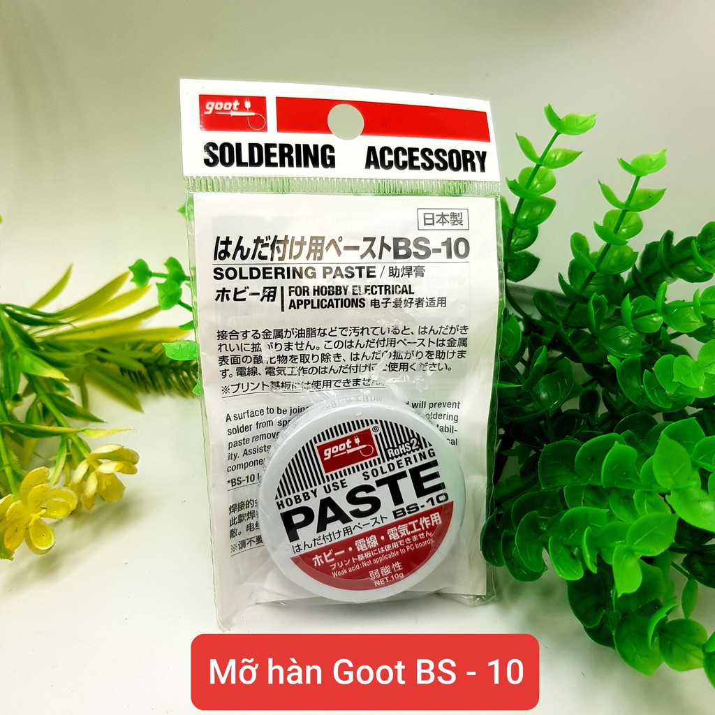 Mỡ hàn Goot BS-10Mỡ hàn thiếc hỗ trợ hàn mạchMỡ hàn linh kiện dán