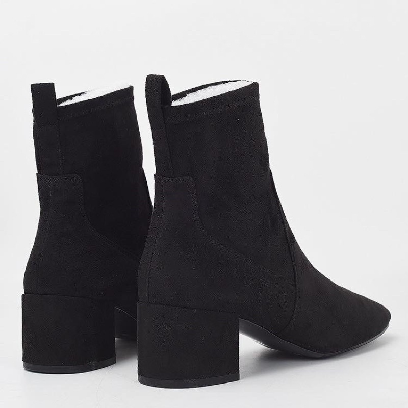 [JOIEHOME] Boots da lộn mềm, cổ chun