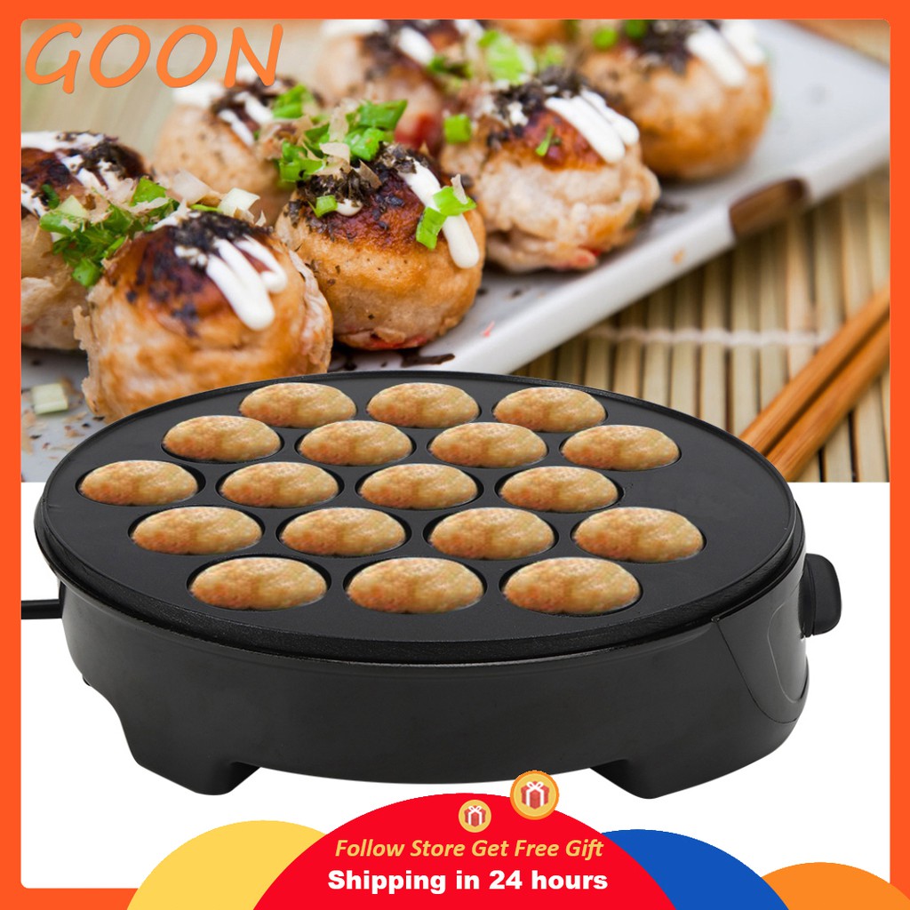 Máy Làm Bánh Bạch Tuộc 220 240v Chảo nướng làm bánh Takoyaki bạch tuộc bằng điện Khuôn làm bánh bạch tuộc Takoyaki Nhật