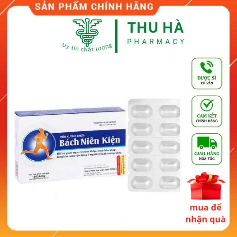 [Chính Hãng mua 1 tặng 1] bằng tem tích điểm- Bách Niên kiện lọ 80 viên - Hỗ trợ giảm nguy cơ viêm khớp , thoái hóa