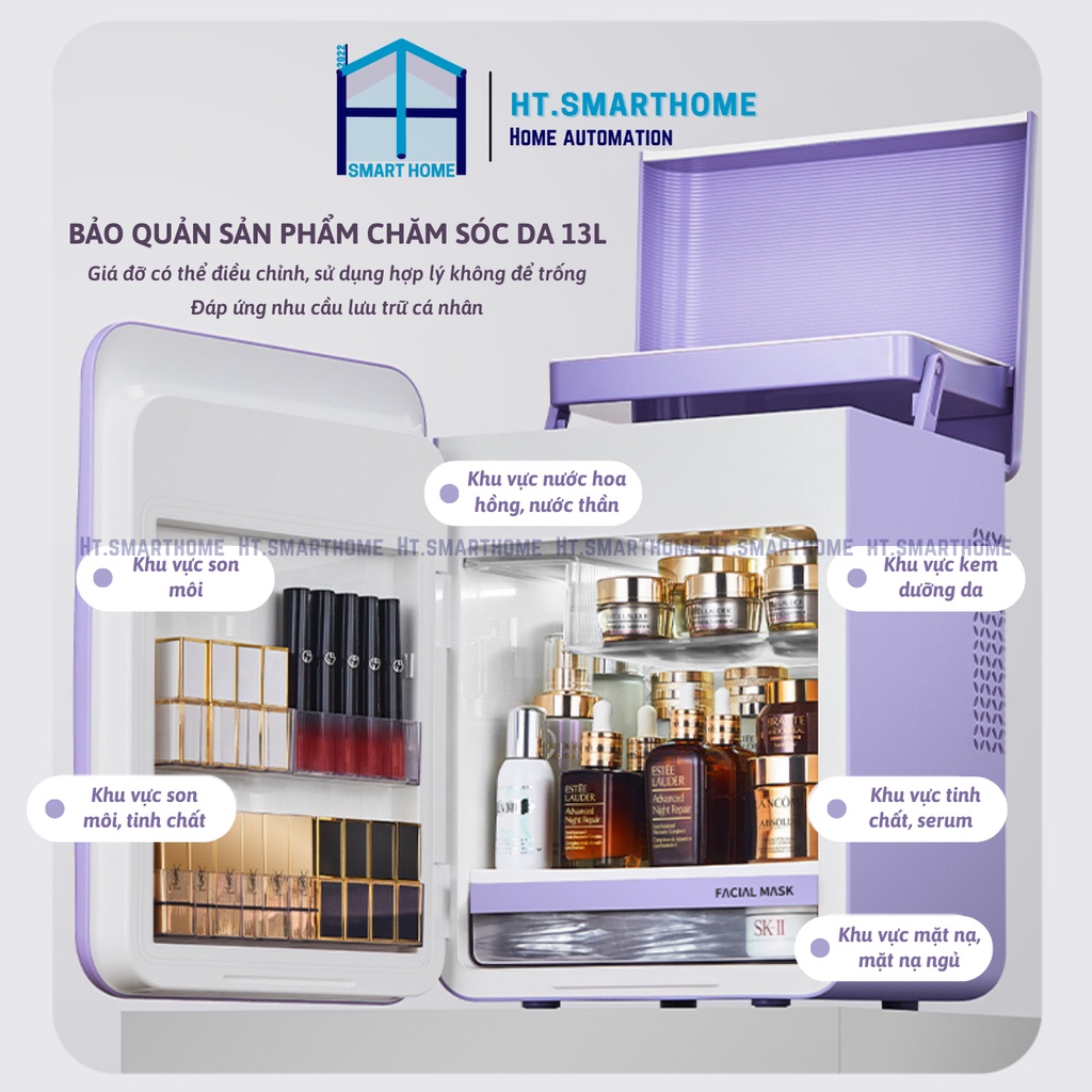 GEVILAN tủ lạnh mỹ phẩm nâng cấp 18L Beauty-  Bảo quản sản phẩm chăm sóc da, mỹ phẩm, làm ấm mặt nạ