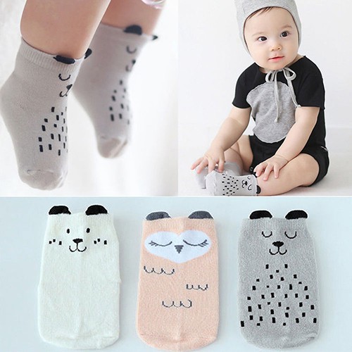 Vớ Cotton Mềm Mại Chống Trượt Cho Bé Sơ Sinh (0-24 Tháng)