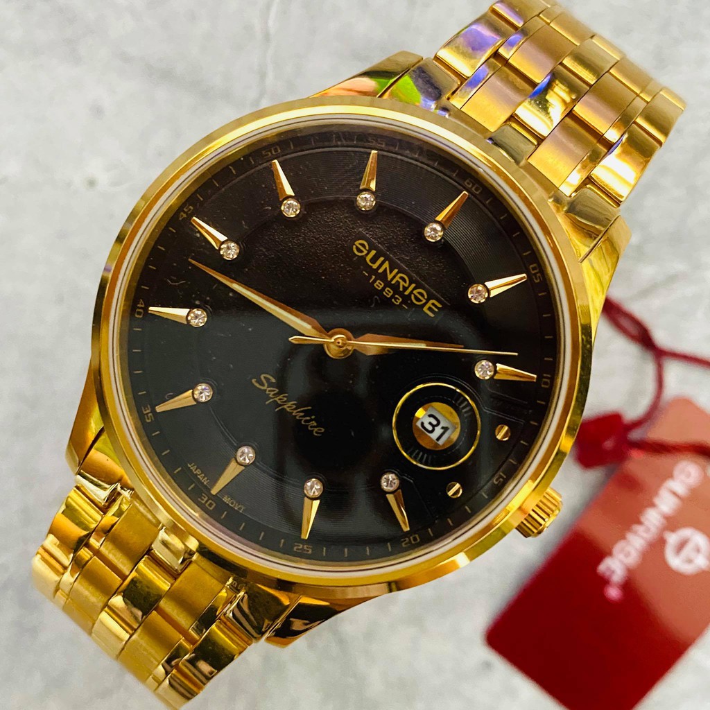 Đồng hồ Sunrise Nam chính hãng Nhật Bản M1222.SA.G.D - kính saphire chống trầy - bảo