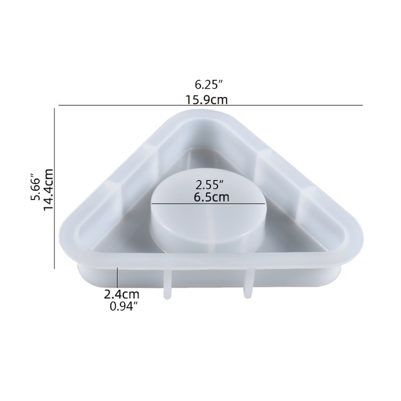 Khuôn Silicone Làm Giá Đỡ Nến Hình Tam Giác DIY