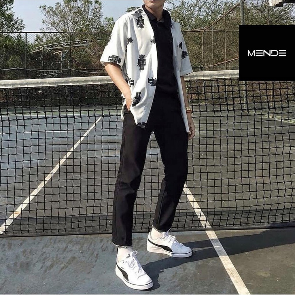 Áo Somi Unisex - Áo Sơ Mi Tay Ngắn Họa Tiết Robot - Thời Trang Unisex AnAn - SM10 | BigBuy360 - bigbuy360.vn