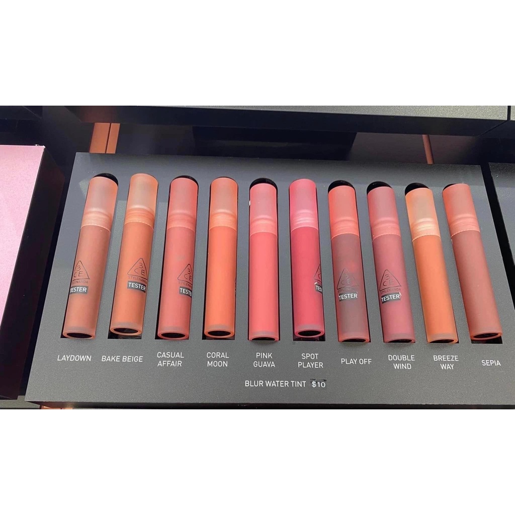 Son Lì Lâu Trôi 3CE Blur Water Tint Chính Hãng 5g
