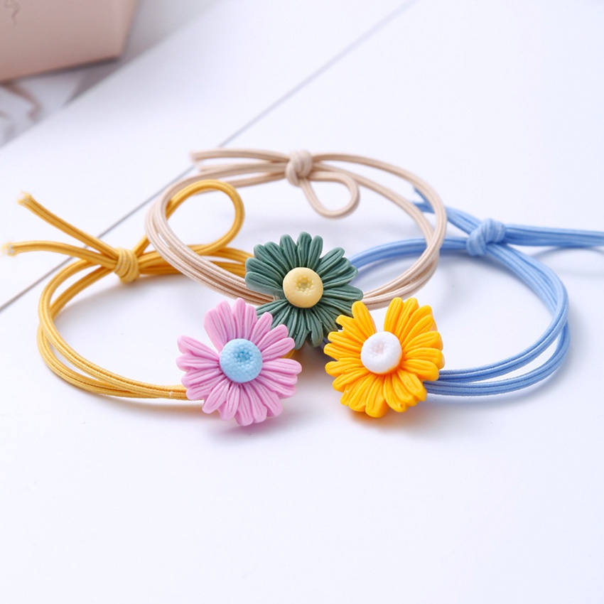 Dây buộc tóc nữ hoa cúc Daisies - Set 5 dây cột tóc dễ thương, bền đẹp - NASI Store